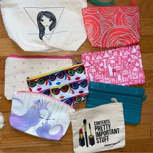 Bundle of makeup bags